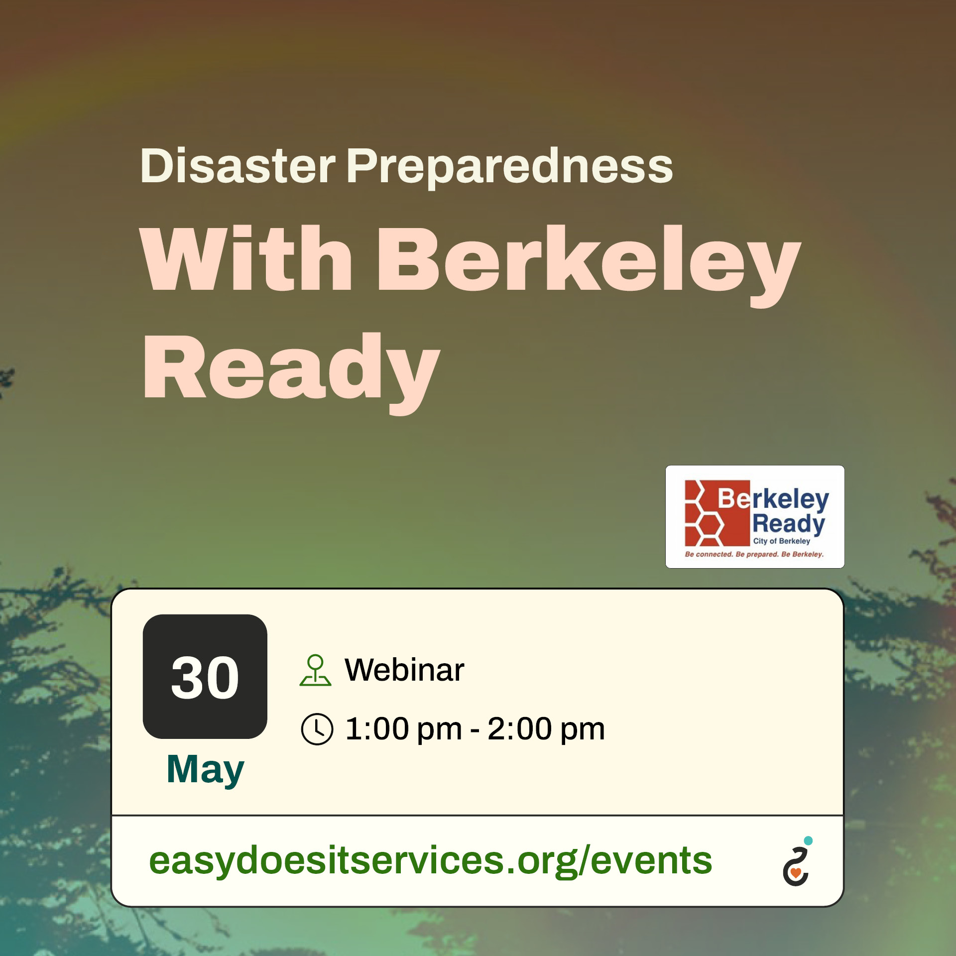 Infographic reading, Easy Does It Day 2024: Champions of Change. June 28, North Berkeley Senior Center, 11 am - 3 pm