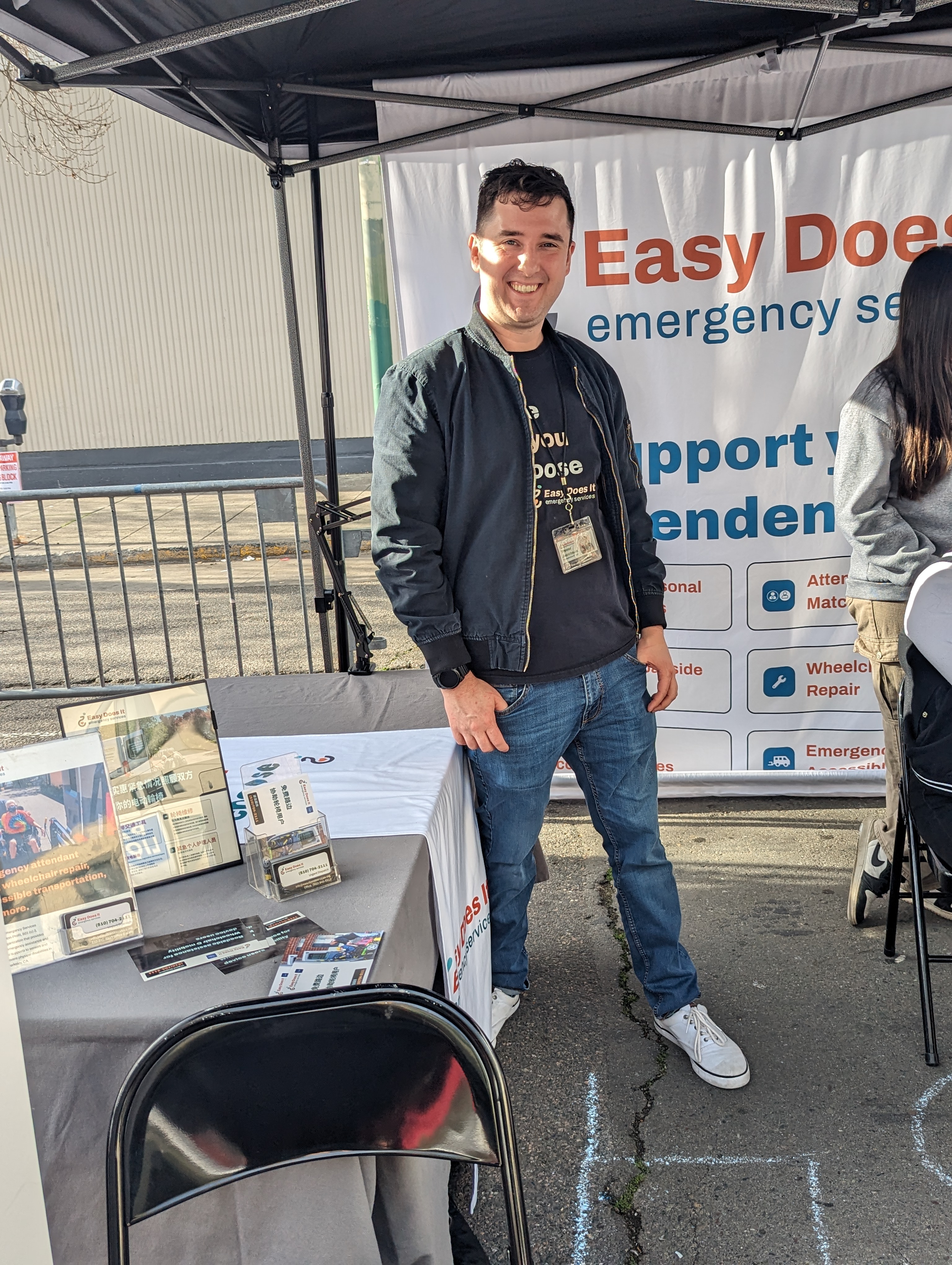 Trevor at the outreach booth on day 2 of the Lunar New Year Celebration.